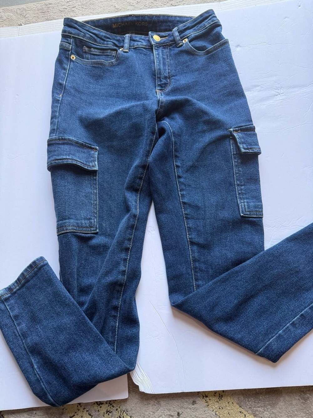 Michael Kors Women's High-Rise Skinny Cargo Jeans